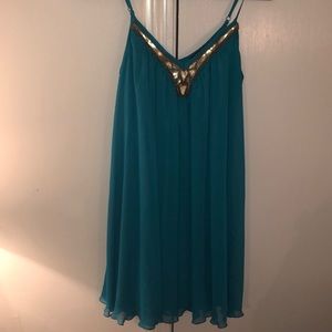 Teal Express dress